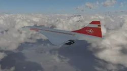 East German Flag Carrier Company Concorde Supersonic Airplane 3D model