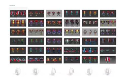 Full collection of 70 robots Low-poly 3D model