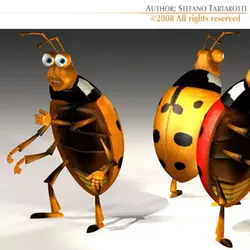 Ladybug cartoon 3D model