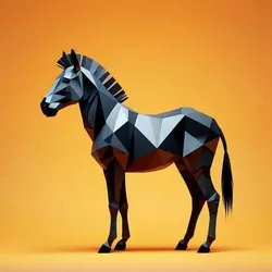 🦓Low Poly Zebra - Elegant 3D Printable Sculpture
