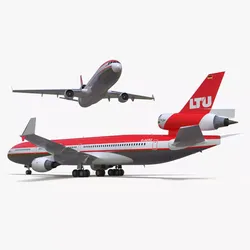 LTU International Airways McDonnell MD-11 Rigged Cinema 4D 3D model
