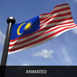 Malaysian Flag 3D model