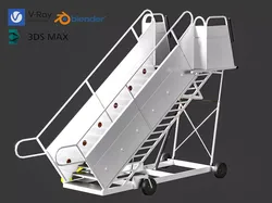 Mobile Aircraft Passenger Boarding Stairs 3D Model 3D model