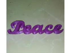 Peace Script Ornament IEC3D