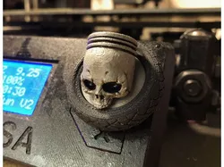 Prusa Knobs - Motorcycle Wheel - Skull Piston