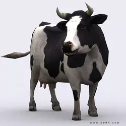3DRT - Cow Low-poly 3D model