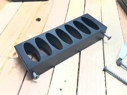 6 inch Screw On Tool Holder with 7 oval slots - Free 3D Print Model