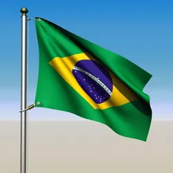 Animated Brazil Flag 3D model