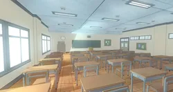 Anime Classroom - Game Props Low-poly 3D model