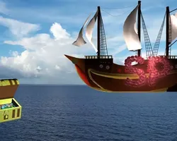 Basic Pirate Ship Low-poly 3D model