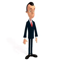 Businessman cartoon 3D model