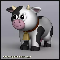 Cartoon Cow 3D model