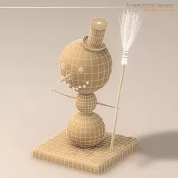 Cartoon snowman 3D model