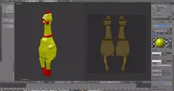 Crazy Chicken Screamming Low-poly 3D model