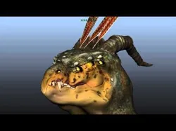 dragon-bird creature with wings Low-poly 3D model