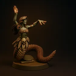 Fantasy Snake Woman Miniature – Medusa for Tabletop, RPG, and Collectible Display