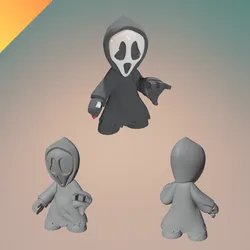 Scream Ghostface Miniature – STL, OBJ, and GLB 3D Print Model