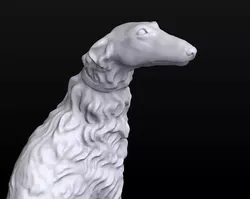 Sculpture  Russian wolfhound Borzoi Dog  3D print model