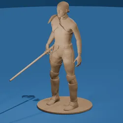 Stylized Male Space Force Warrior