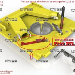 Tiger tank Early Engine Door Bracket.(STL-16-35)