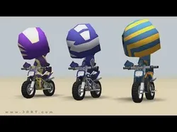 3DRT-Chibii racers - Dirt bikes Low-poly 3D model