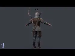 Adam Horseman Archer Low-poly 3D model