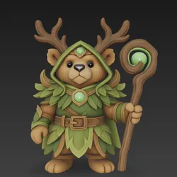 Bear Druid - Chibi Forest Guardian DnD