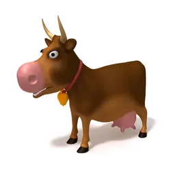 Cow cartoon 3D model