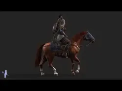 Eva Horseman Archer Low-poly 3D model