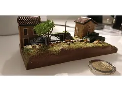 French village ww2 diorama 1:200