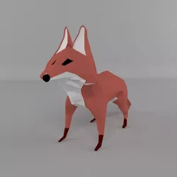 low-polys fox Low-poly 3D model
