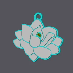 Magnolia Flower - Keychain v2