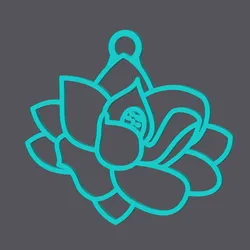 Magnolia Flower - Keychain v3