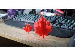 Maple Leaf Keychain/Car Decoration (Canada Day)