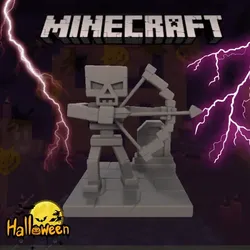 Minecraft Horrifying Skeleton 3D Figure - Halloween