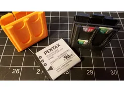 Pentax D-LI68 Battery and SD / MicroSD holder (with STEP file)
