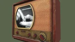 Retro TV with Band-Aid animation