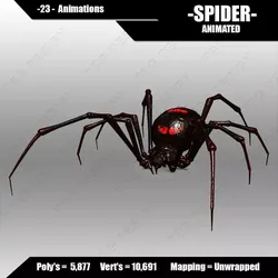 Spider animated 3D model