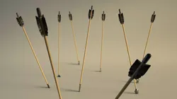 SPORT---ARCHERY---Arrow arrow with wooden shaft Low-poly 3D model