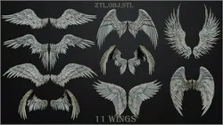 11 Wings 3D model