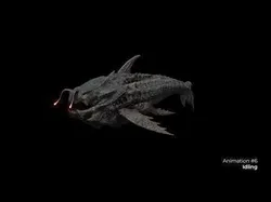 Alien Monster Fish Low-poly 3D model