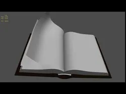 Animated book opening Low-poly 3D model