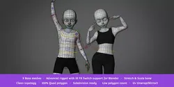 Base Meshes Child Starter Kit Low-poly 3D model