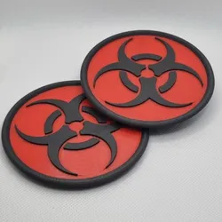 Biohazard Coaster with Holder