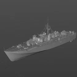 British MTB5001 torpedo boat 3D model material