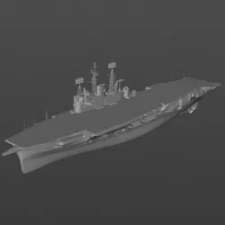 British R09 "Ark Royal" aircraft carrier 3D model material