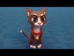Cats Cartoon Low-poly 3D model