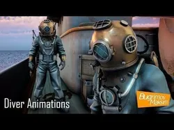 Character Diver Low-poly 3D model