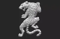 Climbing Tiger 3D print model