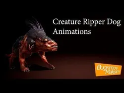 Creature Ripper Dog Low-poly 3D model
